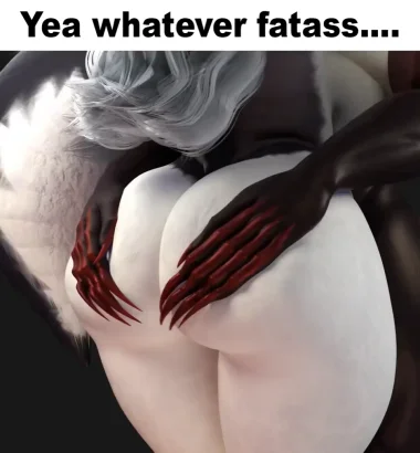 Close-up on Loona's fat ass