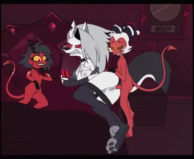 Millie watches how Moxy fucks Loona in the ass