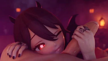 POV: Hu Tao jerking your dick before taking it in her mouth like a good girl.