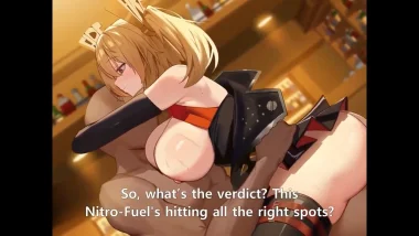 She is riding you while whispering something to your ear.