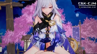 Skirk is masturbating his dick