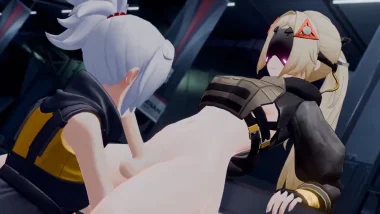 Soldier 11 sucking on futa cock