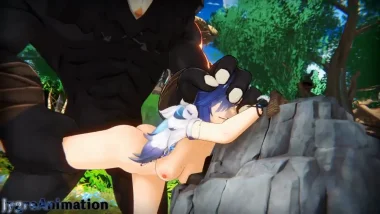 Yelan Gets Fucked Hard by a Monster Outdoors